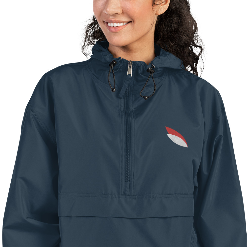 champion packable jacket navy